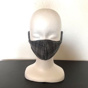 Facemask with Filter Pocket in Houndstooth